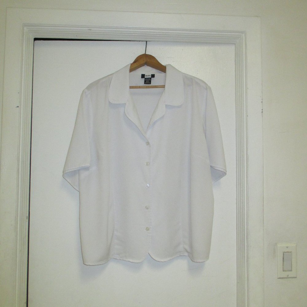 Shirt - White Button-Down Collared Dress Shirt